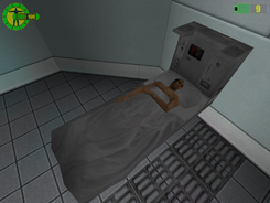 Plague victim who has just collapsed