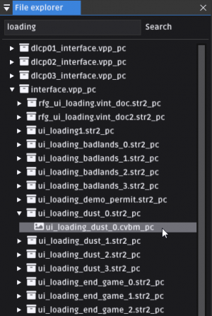 Nanoforge FileExplorerSearchExample.png
